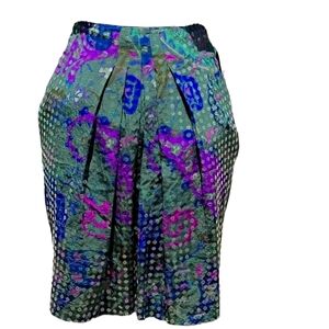 Giorgio Armani Silk Sequin Size EU40/ 4 Small Floral Patterned Skirt